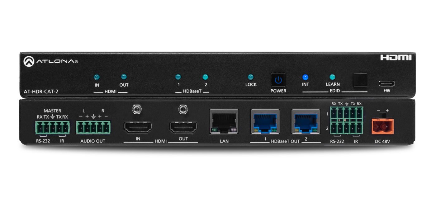 AT-HDR-CAT-2 2 Çıkışlı HDMI-HDBaseT Dağıtım Amplifikatörü