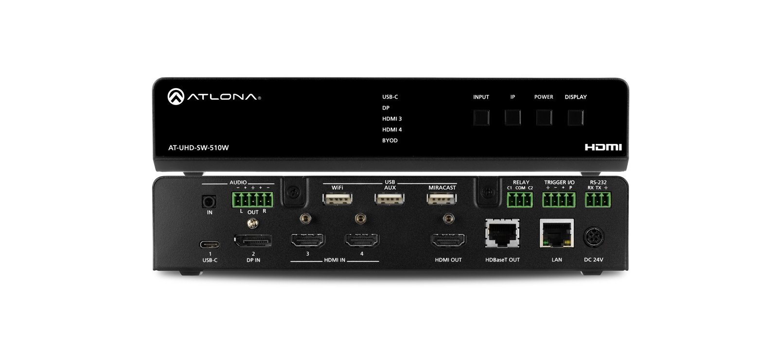 AT-UHD-SW-510W - 5 Giriş 2 Çıkış Kablosuz Görüntü Aktarımlı Görüntü Anahtarlayıcı