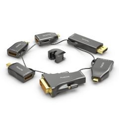 IQ-AR210 4K HDMI Adaptör Halkası, Altı Adaptör ile