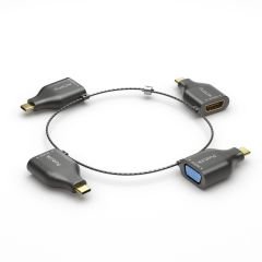 IQ-AR300 4K USB-C Adaptör Halkası, Dört Adaptör ile