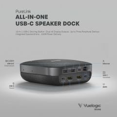 VL-SD200 10-in-1 USB-C Hoparlör Dock - Entegre Hoparlör Mikrofonlu