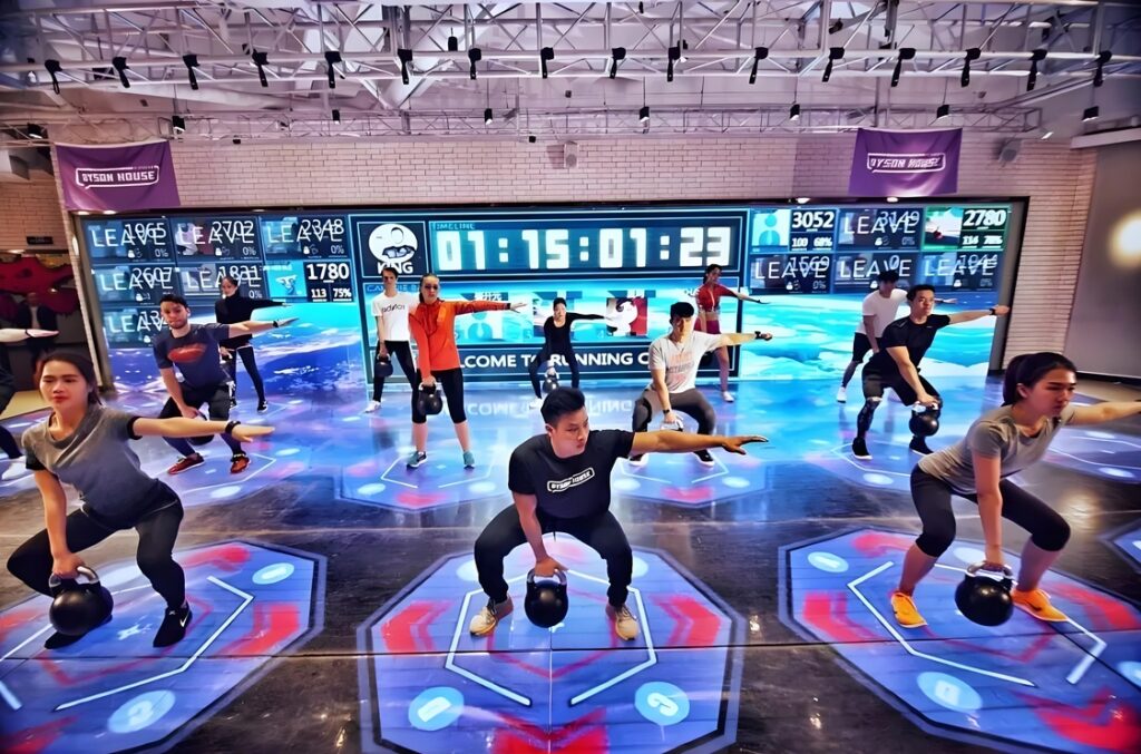 Digital Fitness Immersive Gym Projection – Yenilikçi Dijital Fitness ve Etkileşimli Projeksiyon Deneyimi