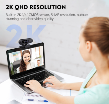 YesSmart YS832WH – Windows Hello Destekli 2592×1944@30fps (2K) USB Webcam