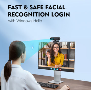 YesSmart YS832WH – Windows Hello Destekli 2592×1944@30fps (2K) USB Webcam