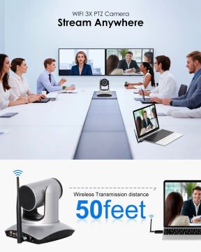 YesSmart YS3024 – Kablosuz & Kablolu 3X Optik Zoom PTZ Video Konferans Kamerası